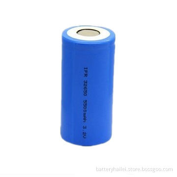 LiFePO4 Battery 32650 with 5,500mAh Rated Capacity and 3.2V Nominal Voltage